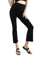 the Ultimate Maternity Over Bump Crop Flare Leggings