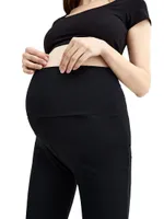 the Ultimate Maternity Over Bump Crop Flare Leggings