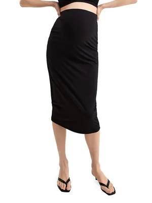 The Over Bump Maternity Body Midi Skirt