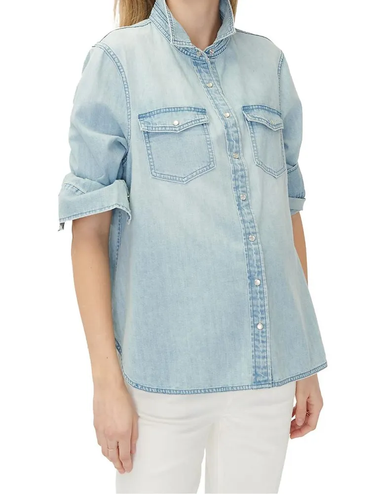 The Denim Maternity Nursing Friendly Shirt