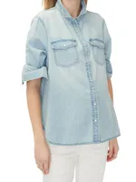 The Denim Maternity Nursing Friendly Shirt