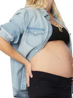 The Denim Maternity Nursing Friendly Shirt