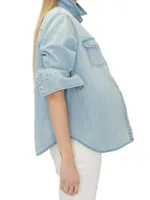 The Denim Maternity Nursing Friendly Shirt