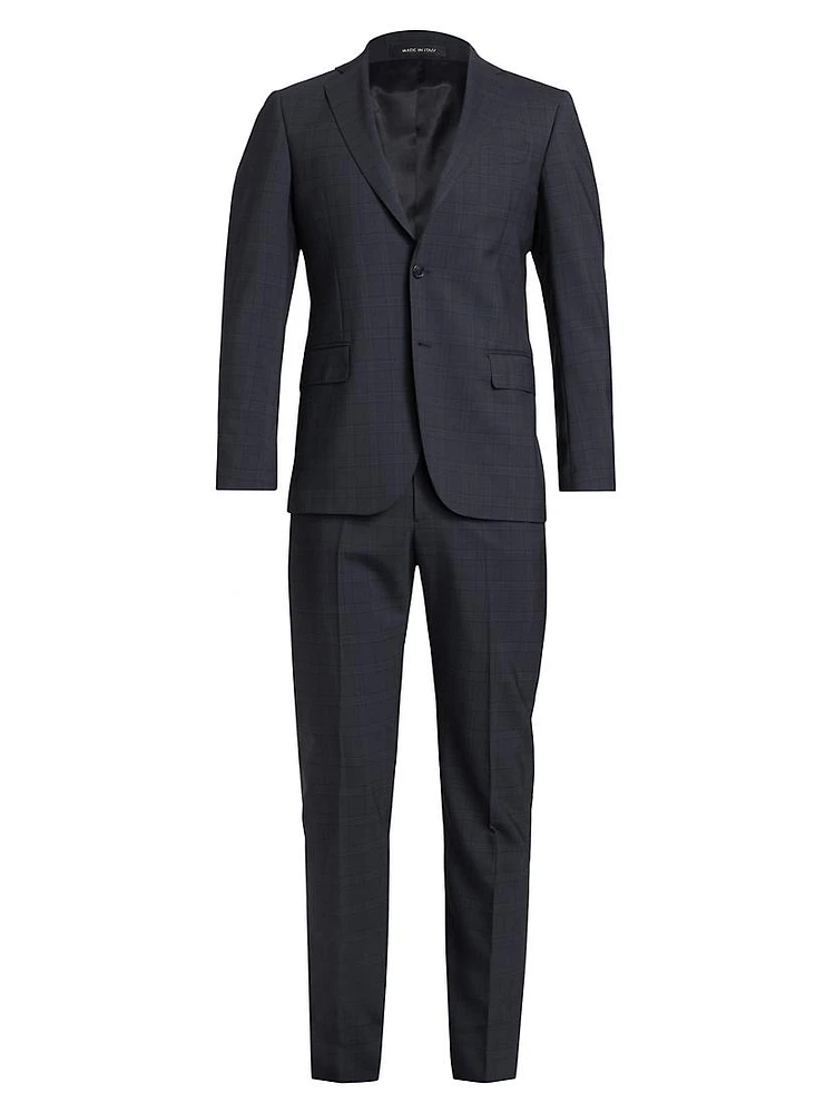 COLLECTION Plaid Wool Single-Breasted Suit