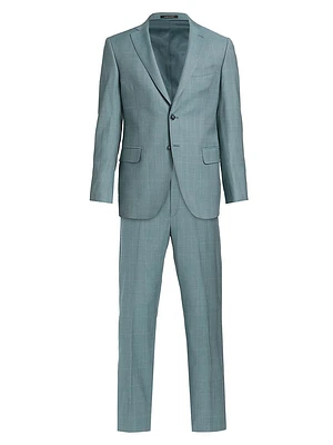 COLLECTION Plaid Wool Single-Breasted Suit