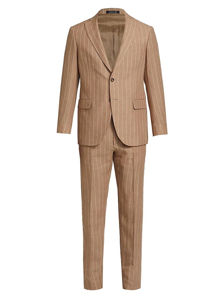 COLLECTION Pinstriped Linen Suit