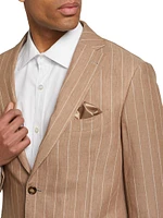 COLLECTION Pinstriped Linen Suit