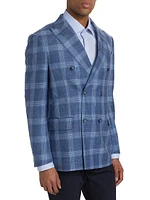 COLLECTION Plaid Wool-Blend Double-Breasted Sport Coat