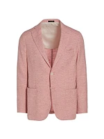 COLLECTION Speckled Cotton-Blend Two-Button Sport Coat