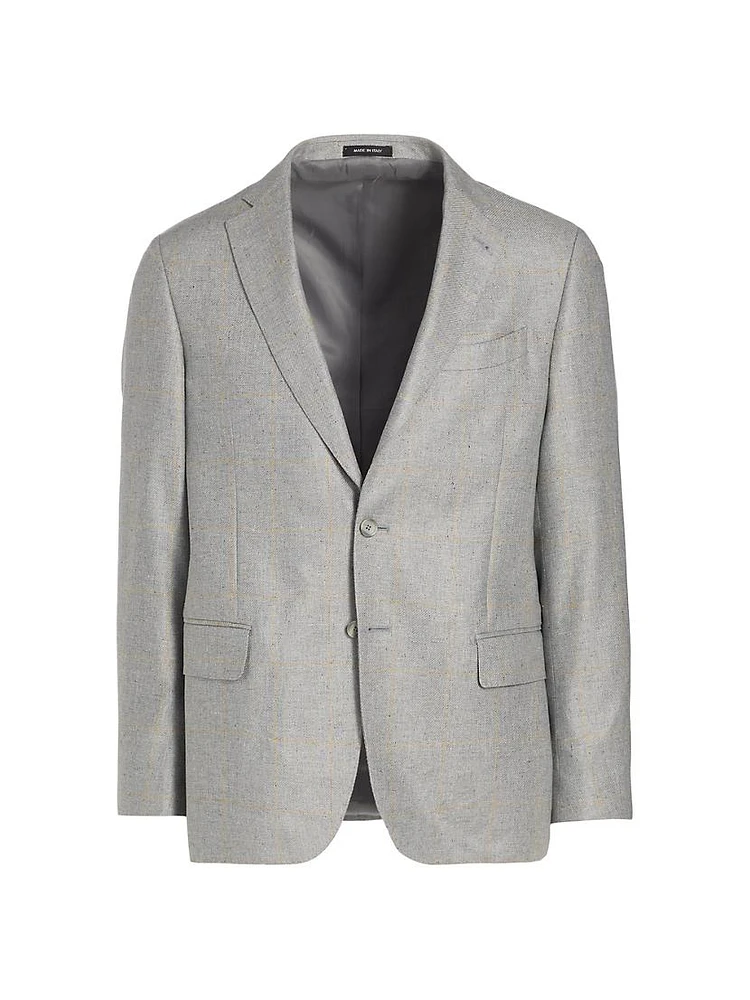 COLLECTION Grid Wool Two-Button Sport Coat