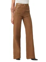 The Mia High-Rise Stretch Coated Wide-Leg Jeans