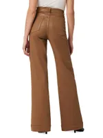 The Mia High-Rise Stretch Coated Wide-Leg Jeans