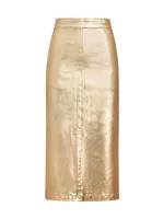 The Doreen Metallic Pencil Skirt