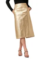 The Doreen Metallic Pencil Skirt