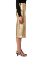 The Doreen Metallic Pencil Skirt