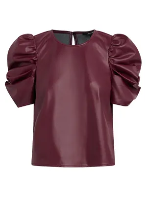 The Kira Faux Leather Top