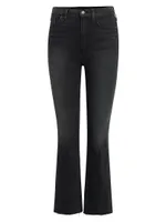 The Callie Mid-Rise Stretch Slim Raw-Hem Jeans