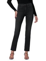 The Callie Mid-Rise Stretch Slim Raw-Hem Jeans