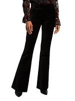 Lou Lou Velvet High-Rise Flare Pants