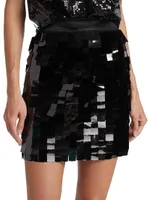Kinsey Tile Sequin Miniskirt