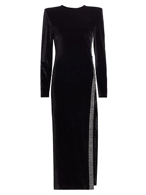 Maxine Hotfix Crystal Maxi Dress