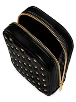 Star Studded Faux-Leather Phone Crossbody Bag