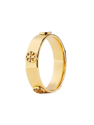 Miller 18K-Gold-Plated Logo Ring