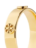 Miller 18K-Gold-Plated Logo Ring