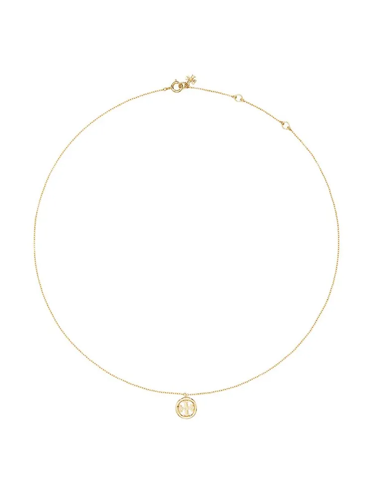 Miller 18K-Gold-Plated Logo Pendant Necklace