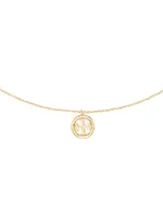 Miller 18K-Gold-Plated Logo Pendant Necklace