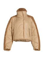 Sharon Mix Media Down Puffer Jacket