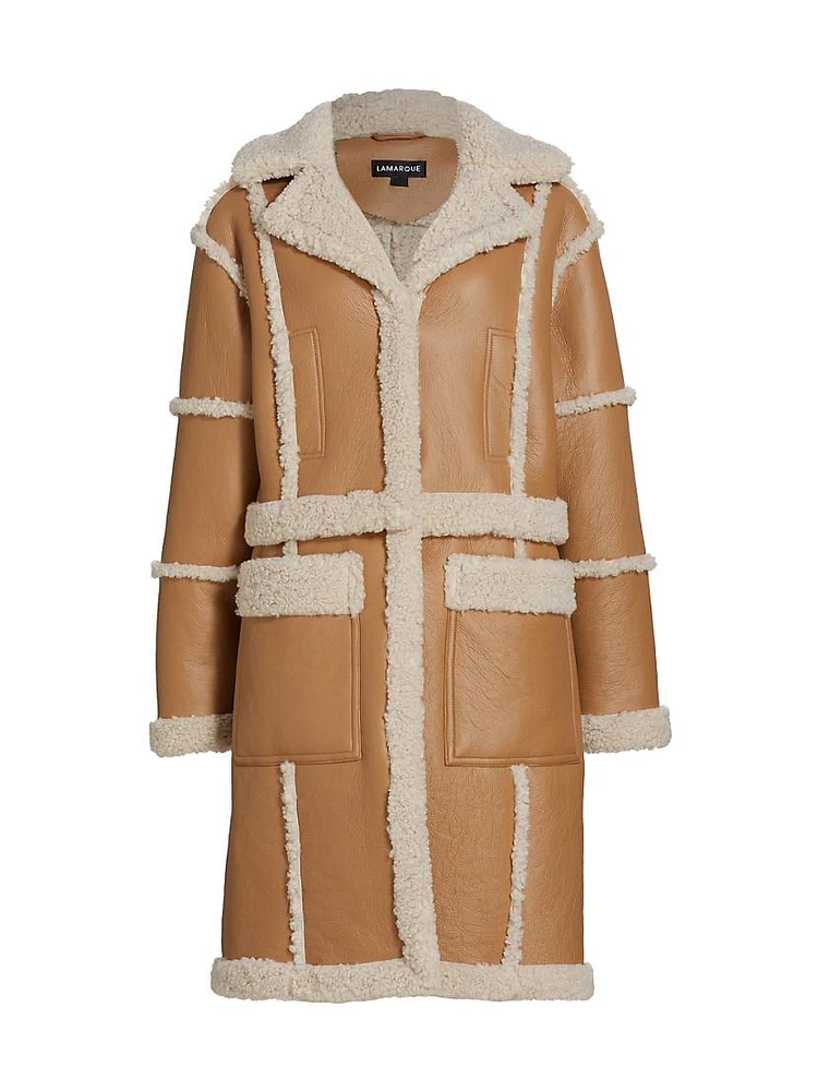 Mariane Faux-Shearling Trimmed Coat