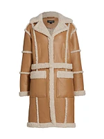 Mariane Faux-Shearling Trimmed Coat