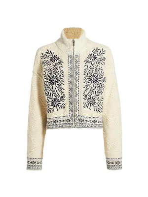 True Embroidered Cotton-Blend Cardigan
