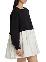 Eleanor Pleated Cotton Sweatshirt