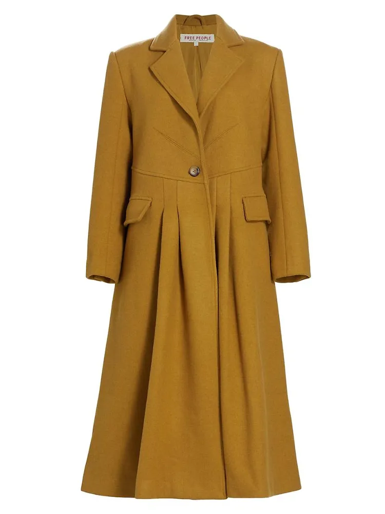 Victoria Flared Wool-Blend Coat