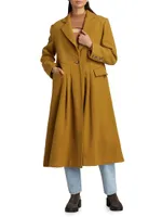 Victoria Flared Wool-Blend Coat