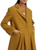 Victoria Flared Wool-Blend Coat