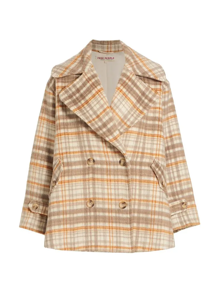 Highlands Oversized Plaid Peacoat