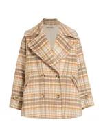 Highlands Oversized Plaid Peacoat