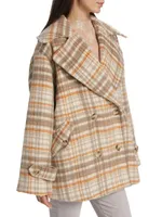 Highlands Oversized Plaid Peacoat