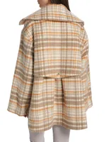 Highlands Oversized Plaid Peacoat