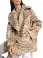 Highlands Oversized Plaid Peacoat