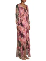 Carina Floral Silk Maxi Dress