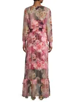 Carina Floral Silk Maxi Dress