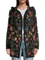 Rana Embroidered Hooded Sweater