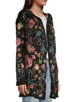 Rana Embroidered Hooded Sweater