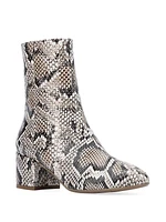 Leonora 53MM Snake-Embossed Leather Boots