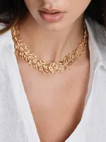 Palm 18K-Gold-Plated & Cubic Zirconia Necklace
