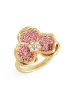 Orchid 18K Gold-Plated & Cubic Zirconia Ring